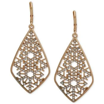 Lonna & Lilly | Gold-Tone Pavé Snowflake Openwork Drop Earrings 独家减免邮费