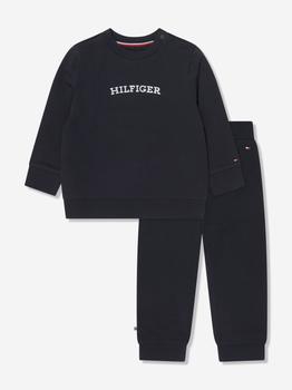 Tommy Hilfiger | Baby Boys Curved Monotype Tracksuit in Navy商品图片,额外8折, 额外八折