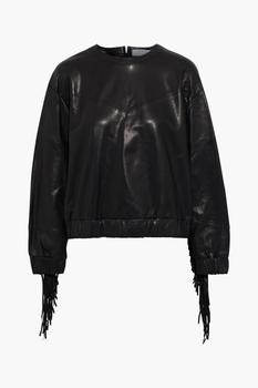 推荐Gentry fringed leather top商品