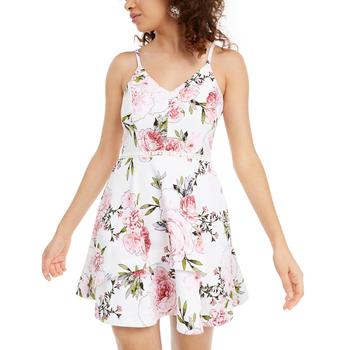 Speechless | Speechless Womens Juniors Floral Mini Cocktail Dress商品图片,1.8折, 独家减免邮费