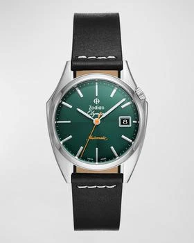 推荐Men's Dress Olympos Automatic Leather Watch, 37mm商品