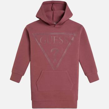 推荐Guess Girls' Logo-Printed Cotton-Blend Hooded Dress商品