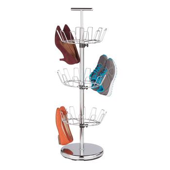 Honey Can Do | 3-Tier Revolving Shoe Tree, Chrome商品图片,