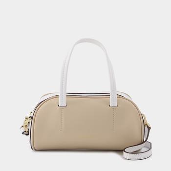 Manu Atelier | Hourglass Bag in Ivory and White Leather商品图片,