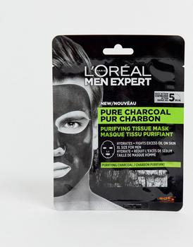 推荐L'Oreal Men Expert Pure Charcoal Purifying Tissue Mask 30g商品