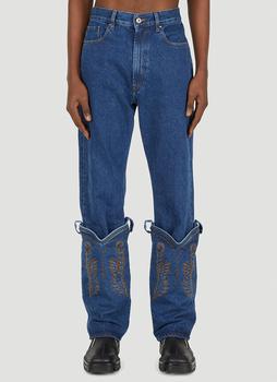 推荐Cowboy Cuff Jeans in Blue商品