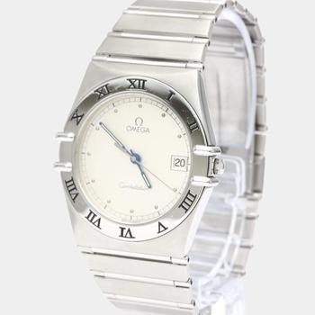 [二手商品] Omega | Omega Silver Stainless Steel Constellation 396.1070 Quartz Men's Wristwatch 33 mm商品图片,