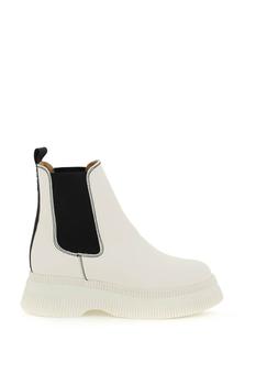 推荐Ganni leather chelsea boots商品