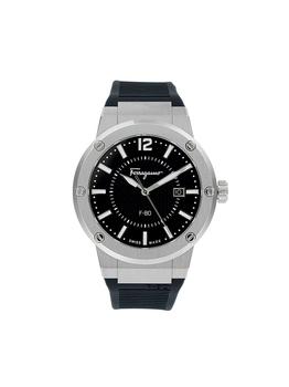 菲拉格慕手表, Salvatore Ferragamo | 44MM Stainless Steel & Silicone Strap Analog Watch商品图片 5折×额外9折, 额外九折