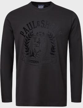 Paul & Shark | PAUL&SHARK 男士黑色棉质长袖T恤 A20P1688-011商品图片,独家减免邮费