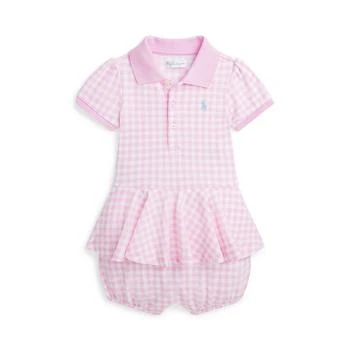 Ralph Lauren | Baby Girls Gingham Mesh Polo Bubble Shortall,商家Macy's,价格¥291