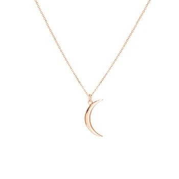 SSELECTS | 14K Solid Rose Gold Dainty Crescent Necklace,商家Premium Outlets,价格¥2615