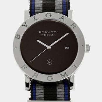 推荐Bvlgari Black Stainless Steel Bvlgari Bvlgari Fragment Kola Bo BB41S Men's Wristwatch 41 mm商品