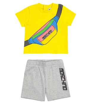 商品Moschino | Baby printed stretch-cotton T-shirt and shorts set,商家MyTheresa,价格¥792图片