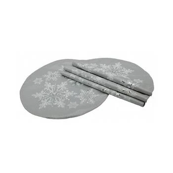 Manor Luxe | Glistening Snow Christmas Round Placemats - Set of 4,商家Macy's,价格¥721