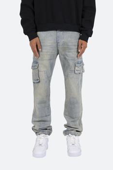mnml德训怎么选, MNML | V244 Cargo Baggy Denim - Vintage Blue商品图片 4.7折
