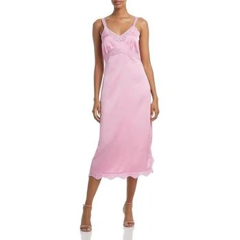 LOVESHACKFANCY | LoveShackFancy Womens Mazarin Satin Lace-Trim Slip Dress,商家BHFO,价格¥567