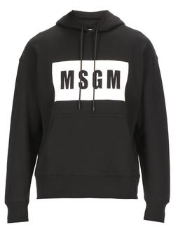 MSGM | MSGM Logo Printed Drawstring Hoodie商品图片,6.1折