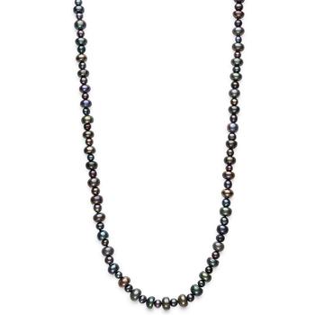product Cultured Black Freshwater Pearl (5-9mm) Long 36" Endless Strand Necklace image