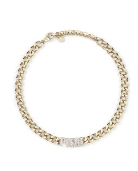 商品Philipp Plein | Lettering Crystal Cuban Links Bracelet,商家Maison Beyond,价格¥2600图片