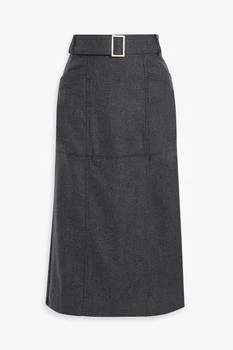 推荐Beatrice recycled wool-flannel midi skirt商品