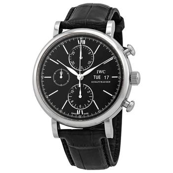 IWC Schaffhausen | Portofino Chronograph Automatic Black Dial Mens Watch 3910-29商品图片,7.9折