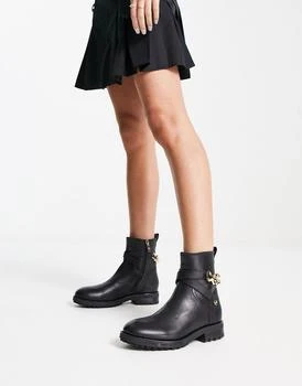 推荐Love Moschino chain detail boots in black商品