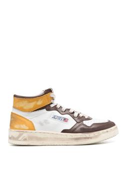 autry正品, Autry | SUP VINT MID MAN LEAT/LEAT WHT/BRW/HON商品图片 