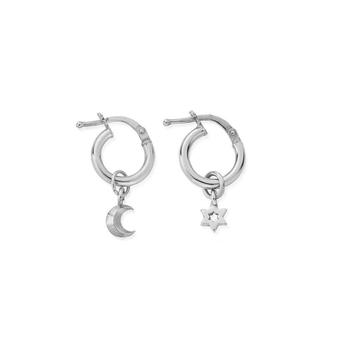 小银瓶, ChloBo | ChloBo Wisdom & Guidance Small Hoops - Silver商品图片 