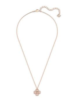 施华洛世奇项链怎么选, Swarovski | Latisha Rose Goldplated Crystal Flower Pendant Necklace商品图片 