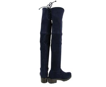 stuart weitzman 靴精选, Stuart Weitzman | Stuart Weitzman Women's Vanland Dark Blue Suede Knee High Boots (38 / 7.5 M)商品图片 8.1折