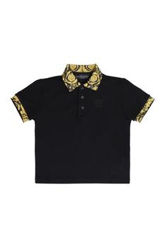 Versace Kids Buttoned Short-Sleeved Polo Shirt,价格$142.91