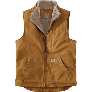 商品Carhartt | Carhartt Men's Washed Duck Sherpa-Lined Mockneck Vest,商家Moosejaw,价格¥566图片