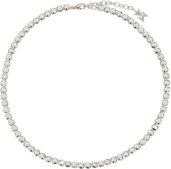 Amina Muaddi | Silver Tennis Necklace,商家SSENSE,价格¥5590