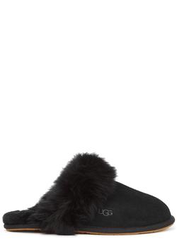 推荐Scruff Sis shearling-trimmed suede slippers商品