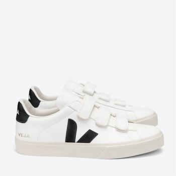 Veja Women's Recife Chrome Free Leather Velcro Trainers - Extra White/Black product img