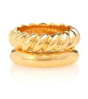 商品Sophie Buhai | Stacked Rope 18kt gold-vermeil ring,商家MyTheresa,价格¥4652图片