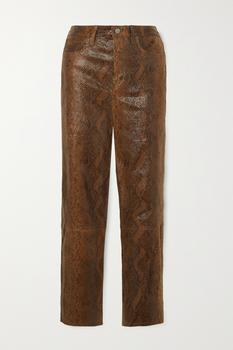 商品J Brand | Ruby 仿蛇纹皮革紧身裤,商家NET-A-PORTER,价格¥3912图片