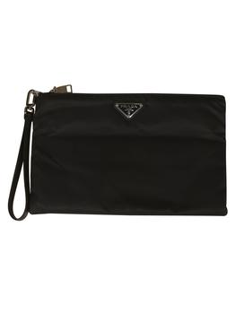 美国prada包, Prada | Classic Logo Plaque Clutch商品图片 