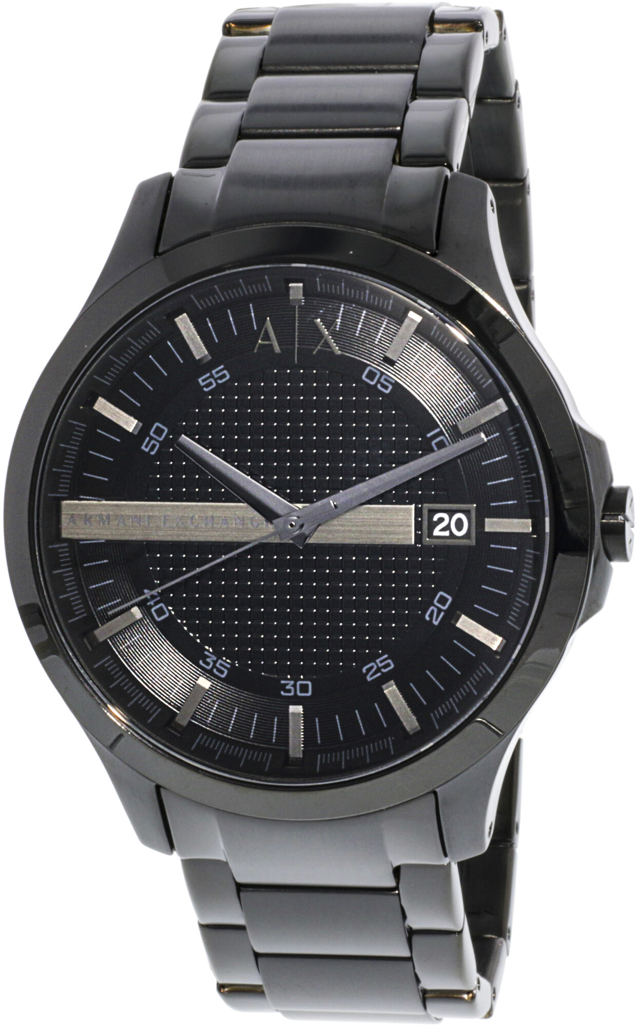 推荐Armani Exchange男士汉普顿AX2104黑色不锈钢日本石英正装手表商品
