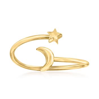商品Canaria 10kt Yellow Gold Moon and Star Adjustable Bypass Toe Ring,商家Premium Outlets,价格¥584图片