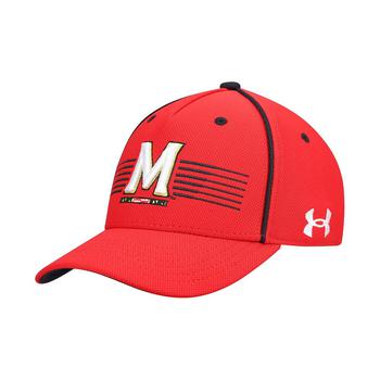 Under Armour | Youth Boys Red Maryland Terrapins Blitzing Accent Performance Adjustable Hat商品图片,