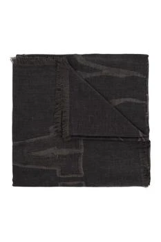 Givenchy | Givenchy Logo-Pattern Raw-Cut Edges Detailed Scarf 5.7折