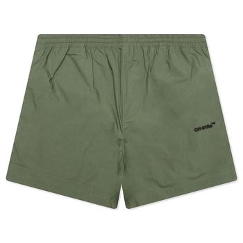 商品Off-White | Arrow Outline Pajama Shorts - Army Green,商家Feature,价格¥3614图片