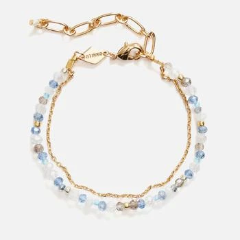 推荐Anni Lu Silver Lining 18-Karat Gold-Plated Beaded Bracelet商品