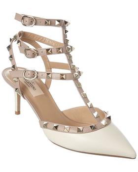 product Valentino Rockstud Caged 65 Leather Ankle Strap Pump image