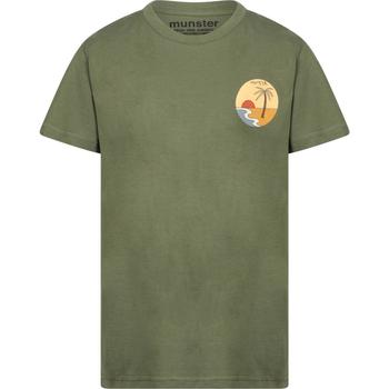 monster, Munster | Palm beach logo t shirt in khaki商品图片 4.4折×额外7.5折, 额外七五折