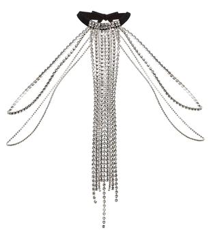 商品Isabel Marant | Plastron crystal-embellished fringe necklace,商家MyTheresa,价格¥5174图片