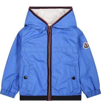 商品Moncler | Moncler Light Blue Jacket For Baby Boy With Logo,商家Italist,价格¥1719图片