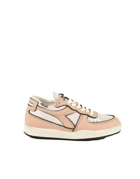 Diadora | Womens White / Pink Sneakers 8.3折